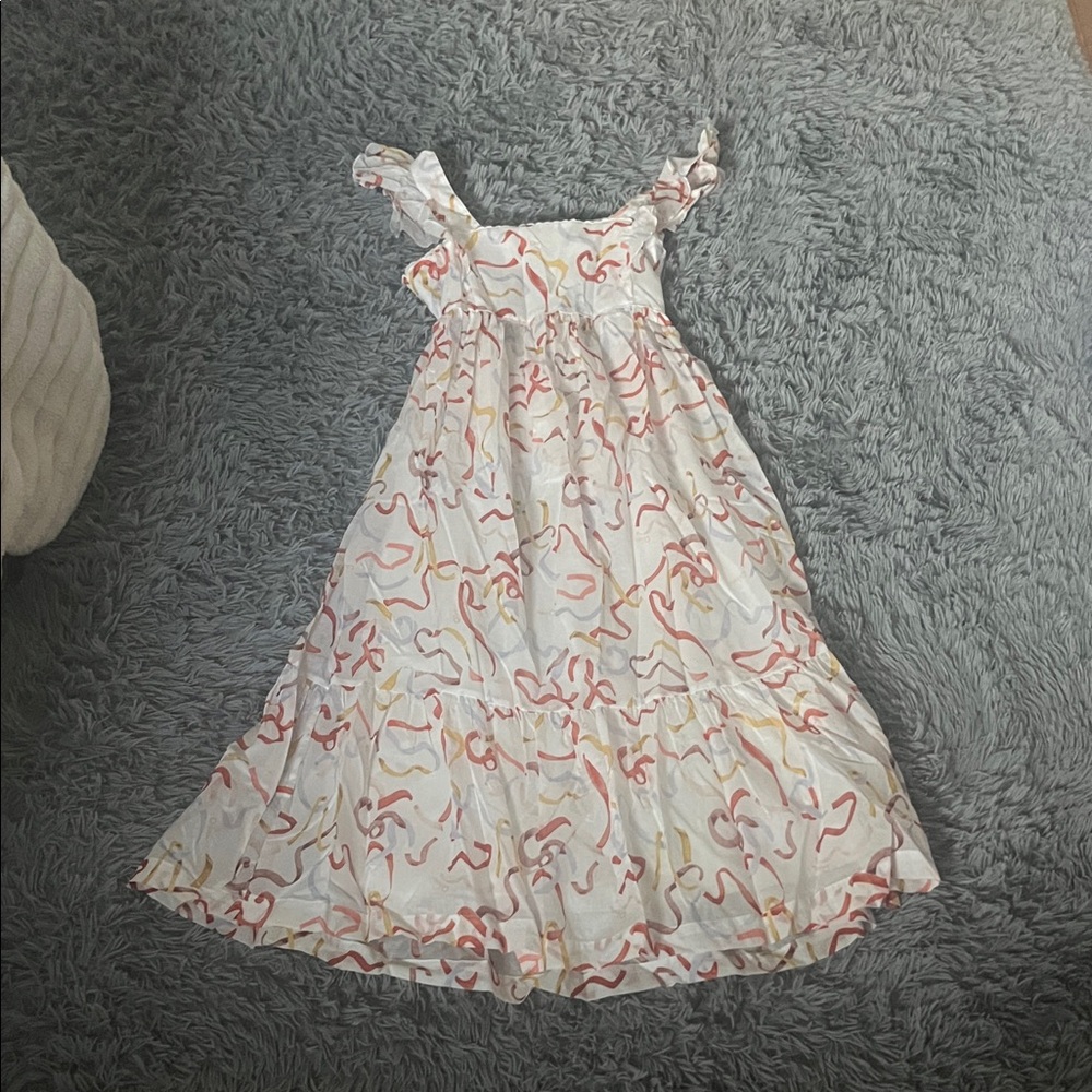 Chloe White and Pink Swirl Dress